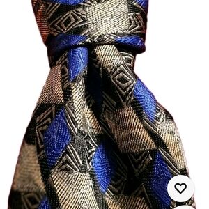 Robert Talbott Blue and Black Tie Elegant Accessory
